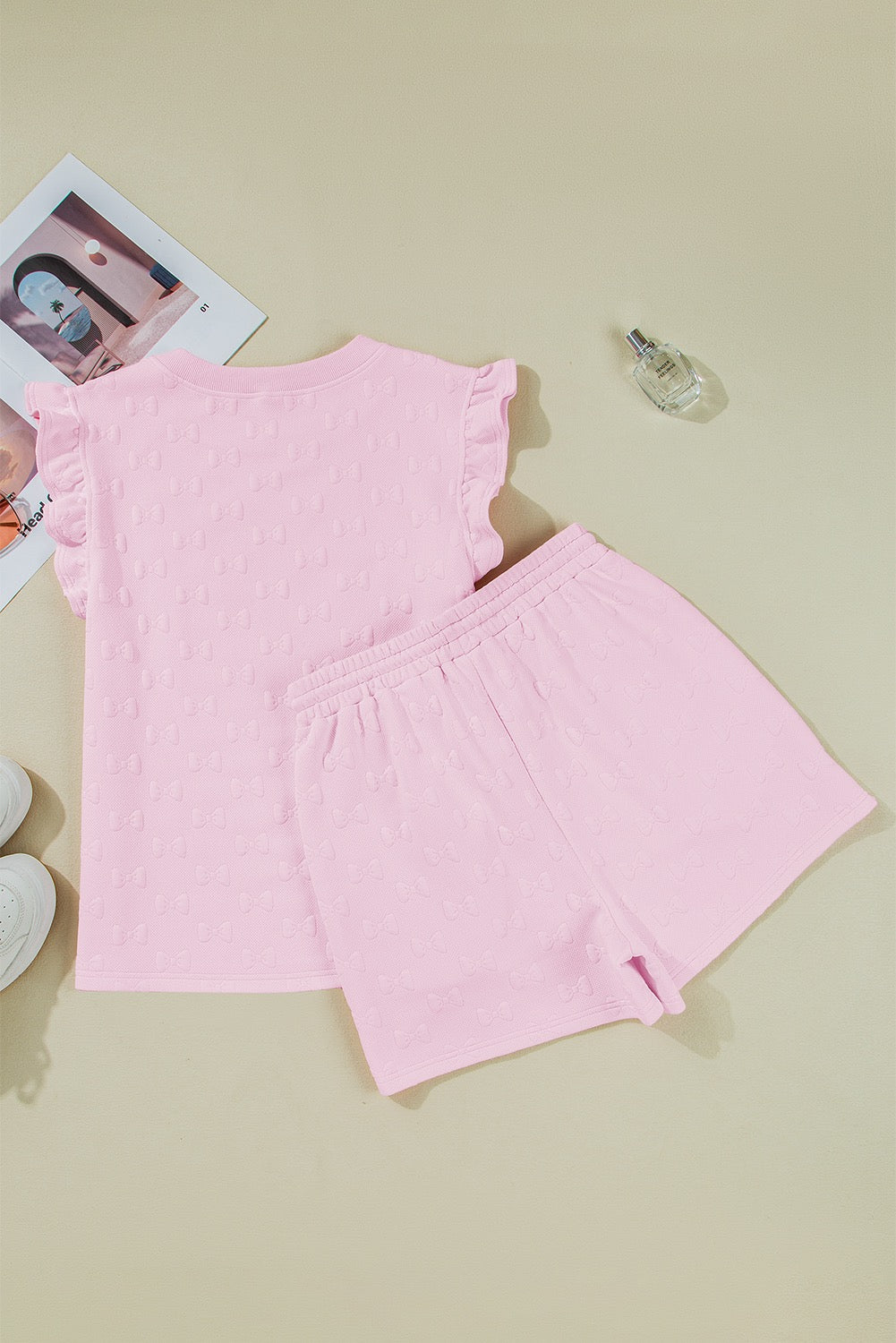 Pink Bow Textured Set March.
