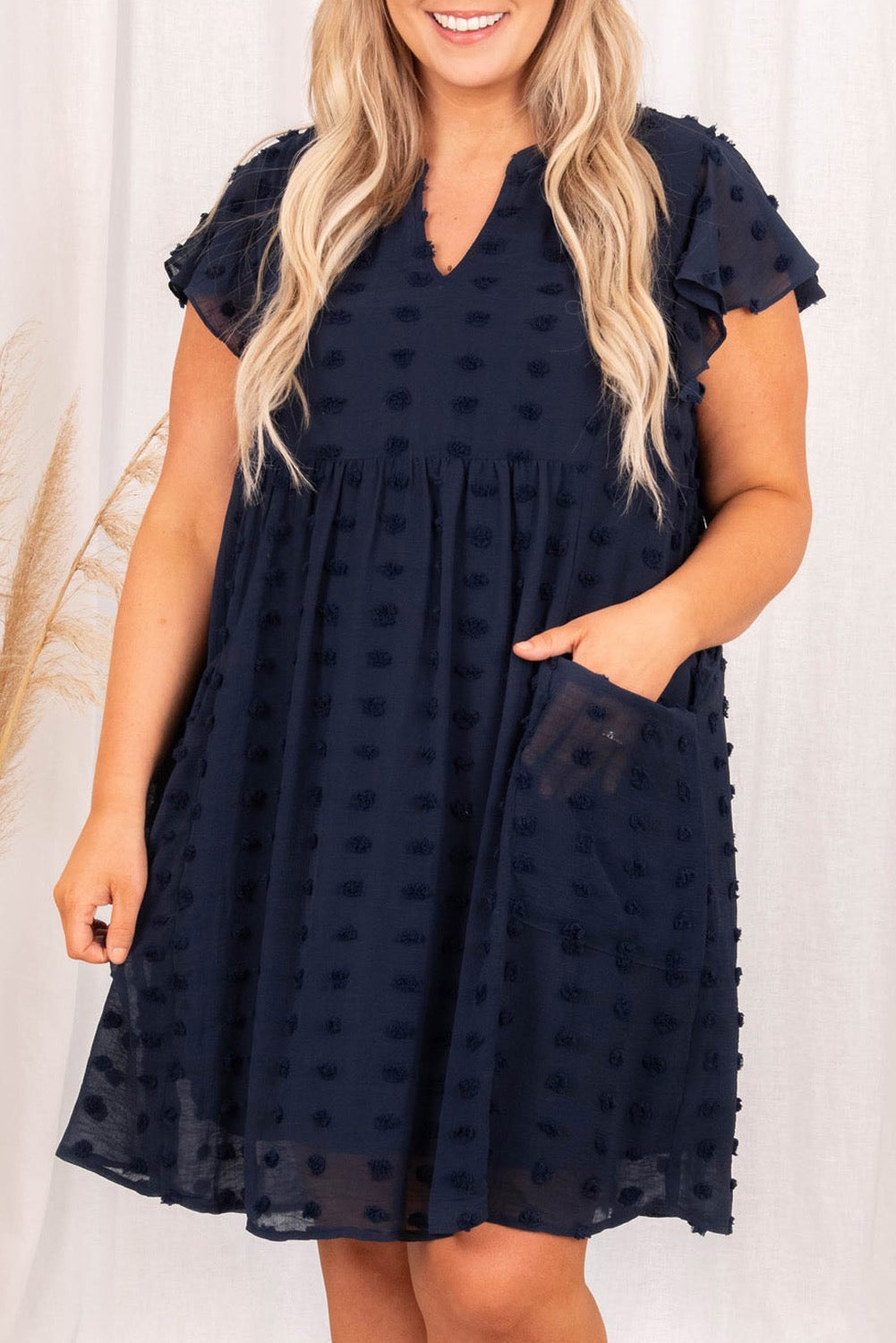 Navy Plus Size Dress RTS