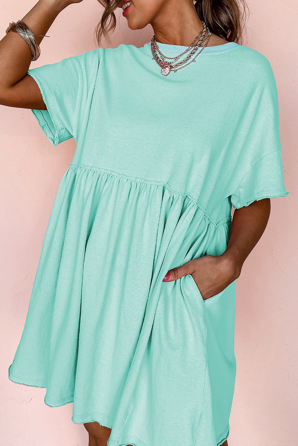 Mint Green Babydoll Dress March.