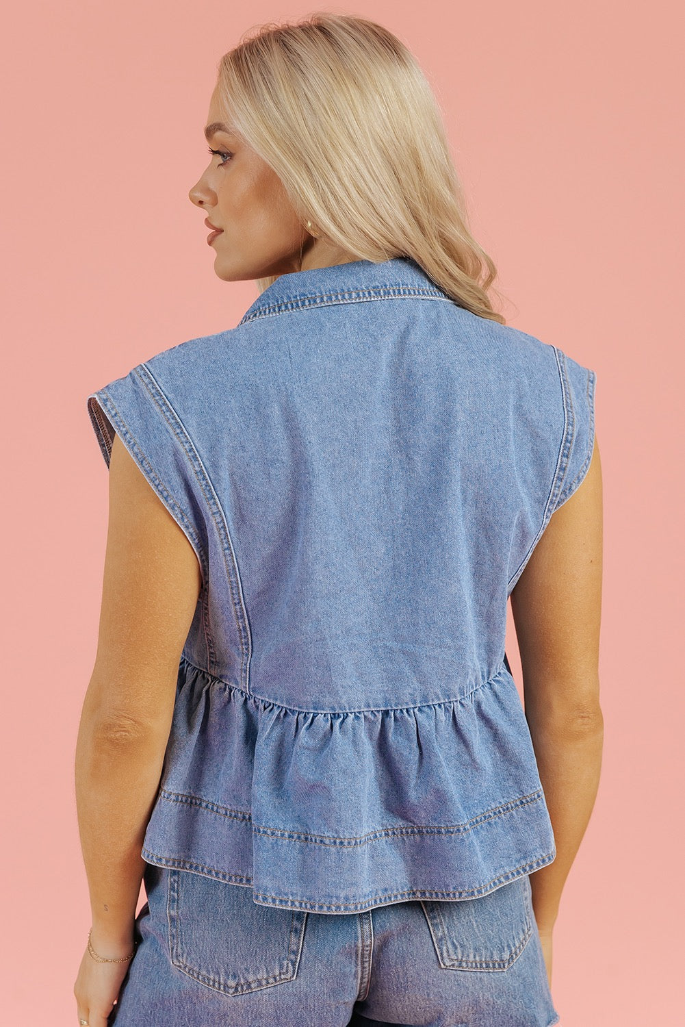 Denim Babydoll Top March.