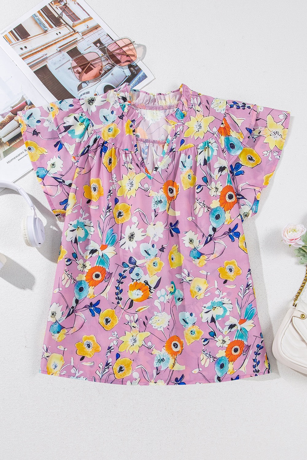 Purple Floral Blouse March.