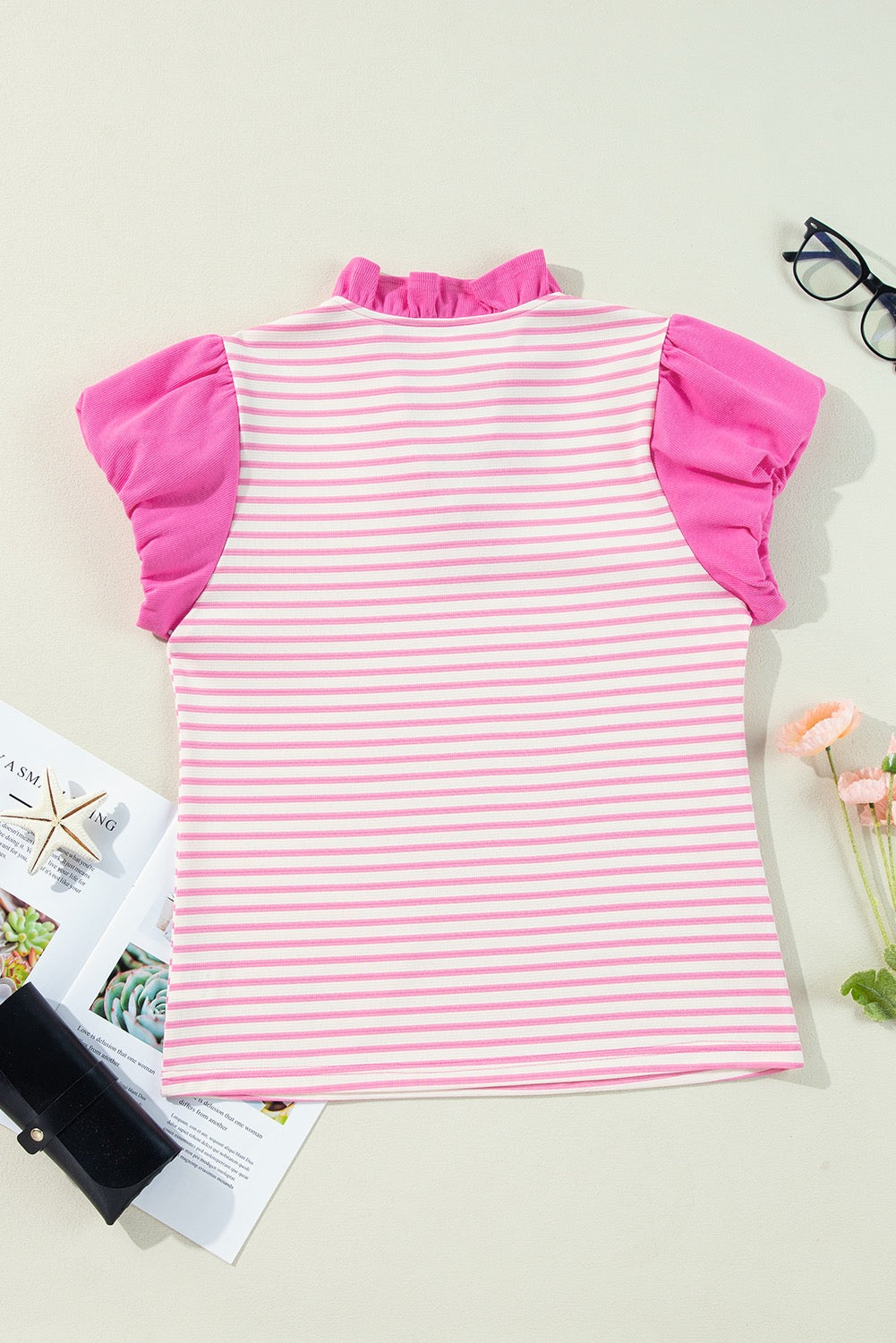 Pink Striped Blouse March.