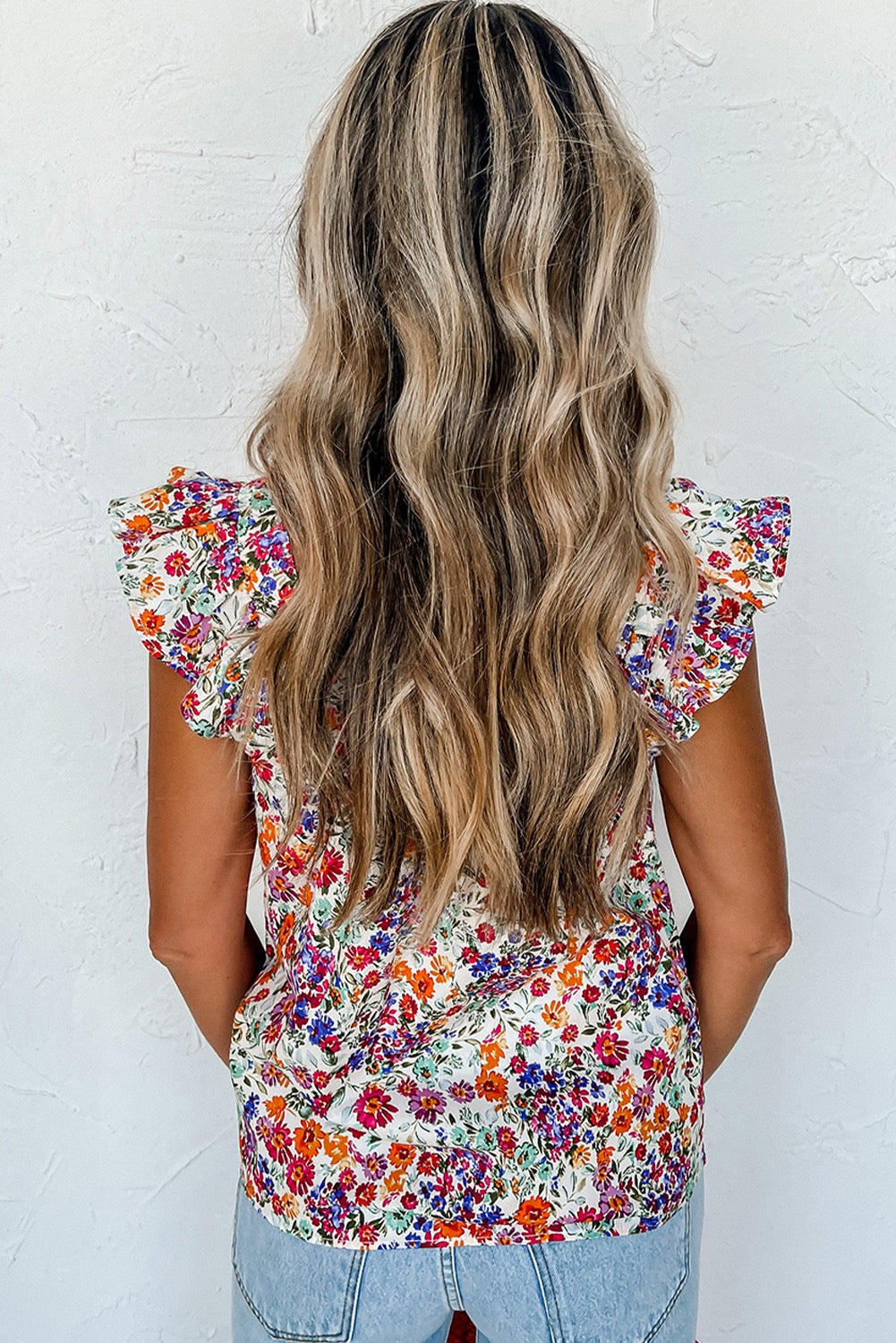 Floral Flutter Tank Top RTS