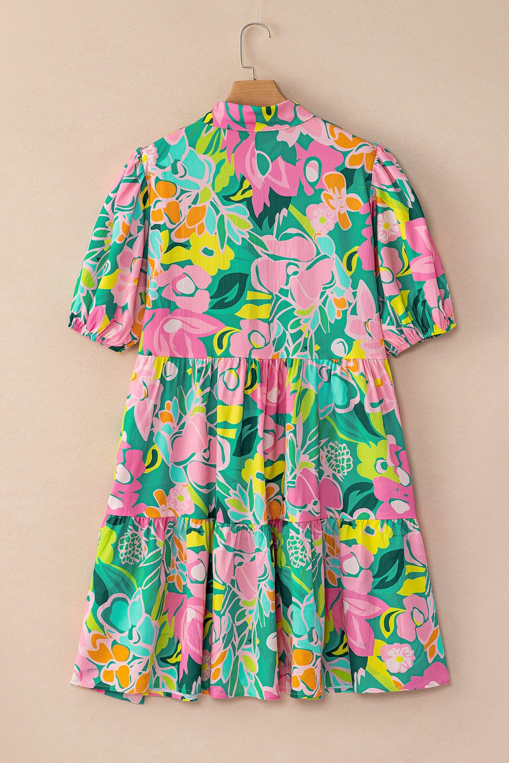 Teal Floral Dress RTS