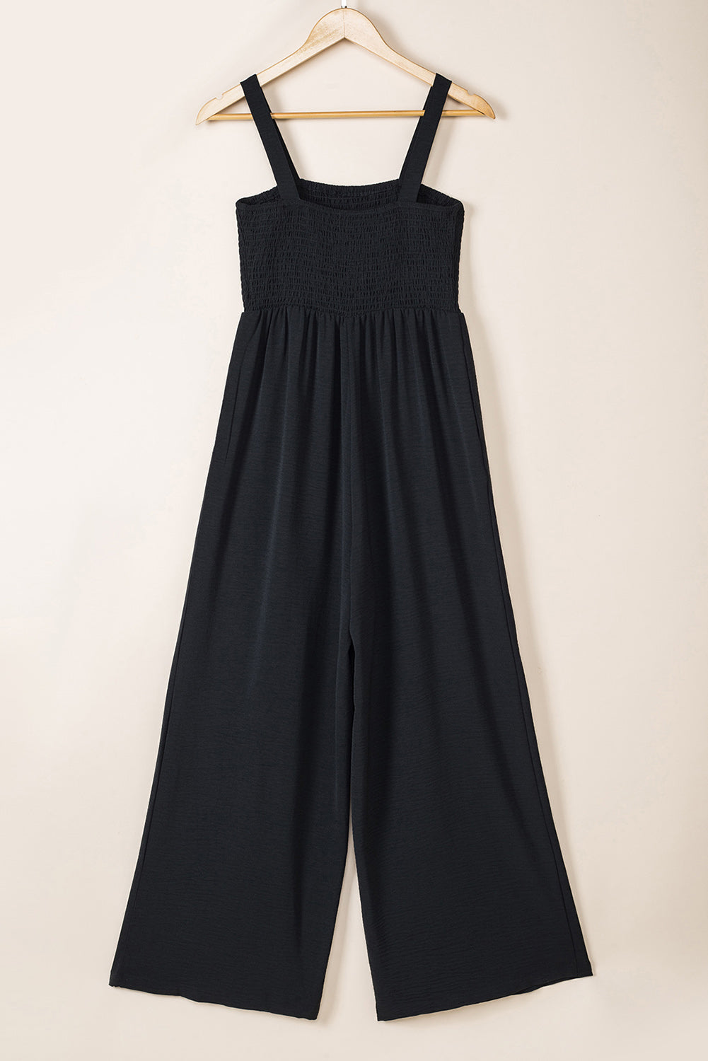Black Smocked Jumpsuit RTS