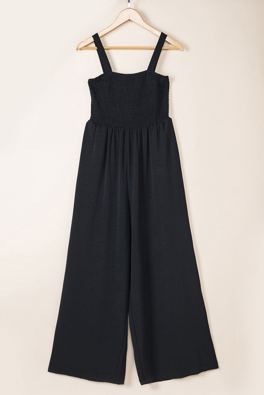Black Smocked Jumpsuit RTS